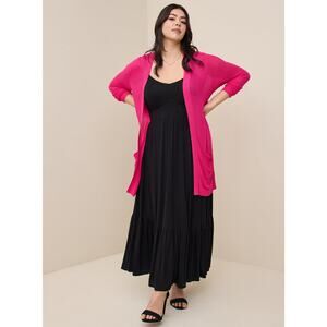 Torrid Cardigan Open Front Sweater in Hot Pink